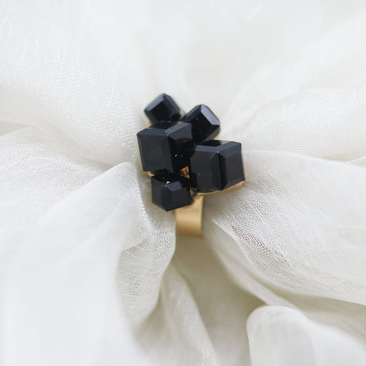 Black Crystalline Ring - Joker & Witch