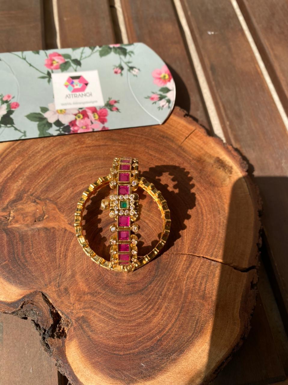 Kaamini Openable Indian Bangle | Sone Pe Suhaga Collection - Attrangi