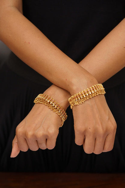 Kanchana Gold Openable Bangle | Sone Pe Suhaga Collection - Attrangi