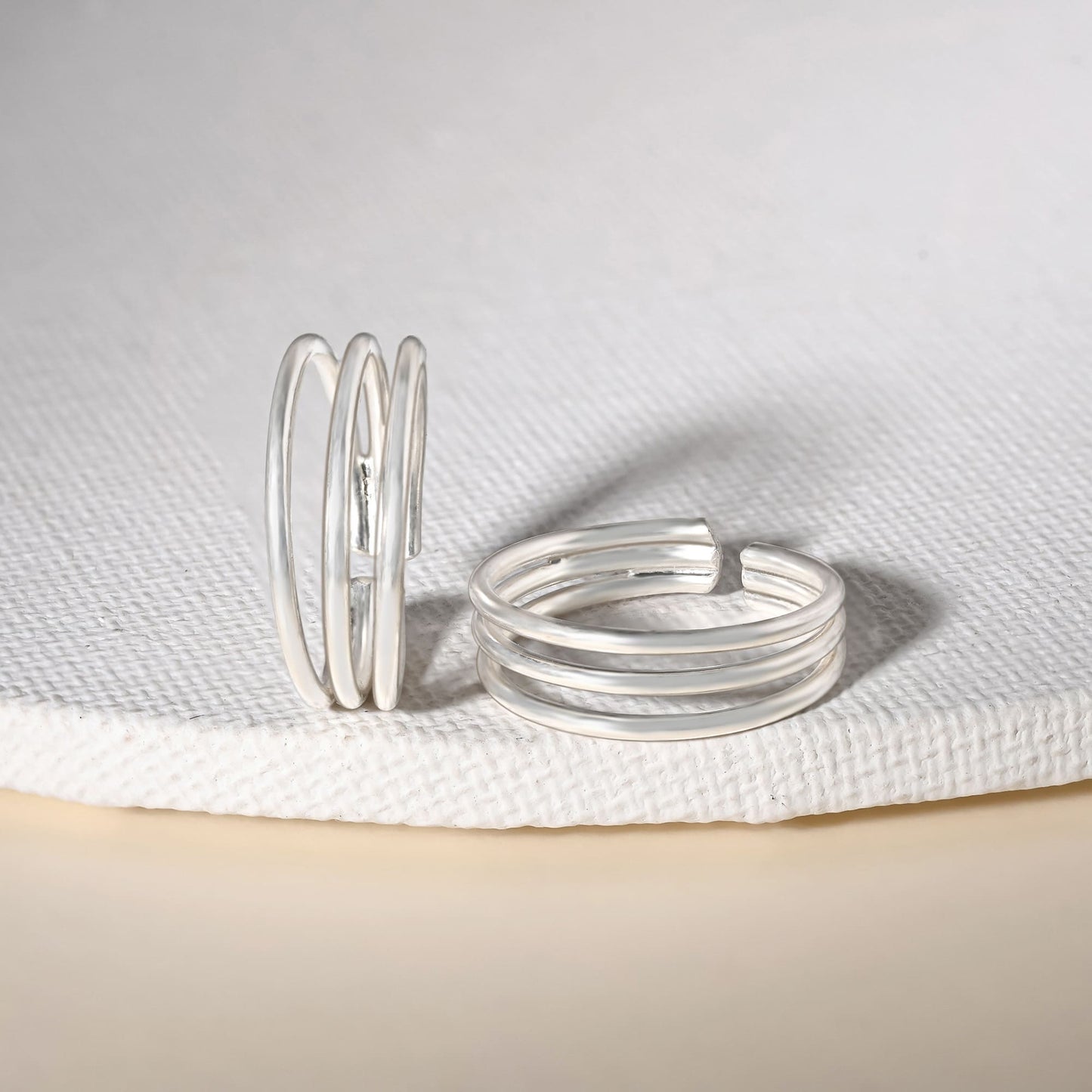 Classic Layered Band Toe Ring