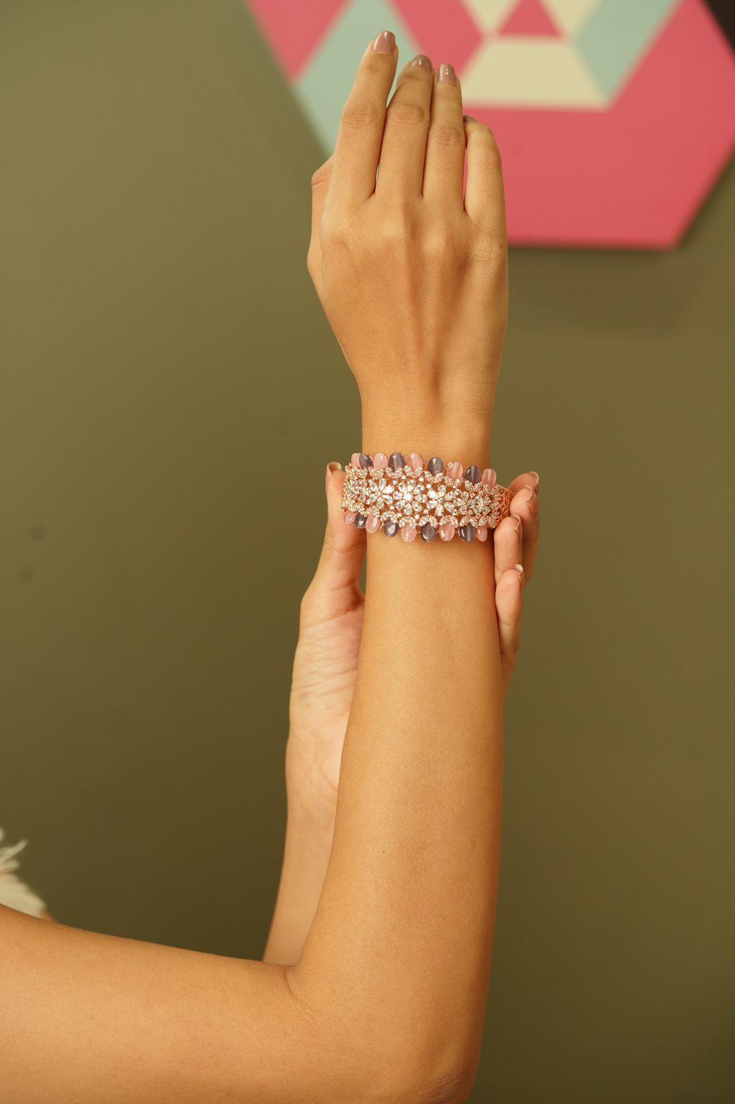 Lilo Beaded Diamond Pastel bracelet | Lala Land Collection - Attrangi