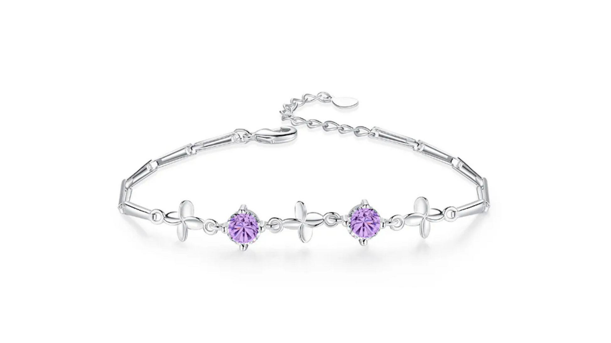 Rose Gold Purple Stone Bracelet