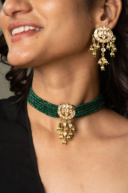 Manisha Polki Choker Set - Attrangi