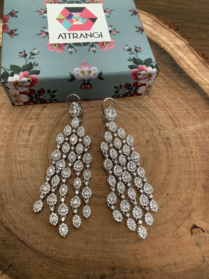 Marquise Dangler Earrings - Attrangi