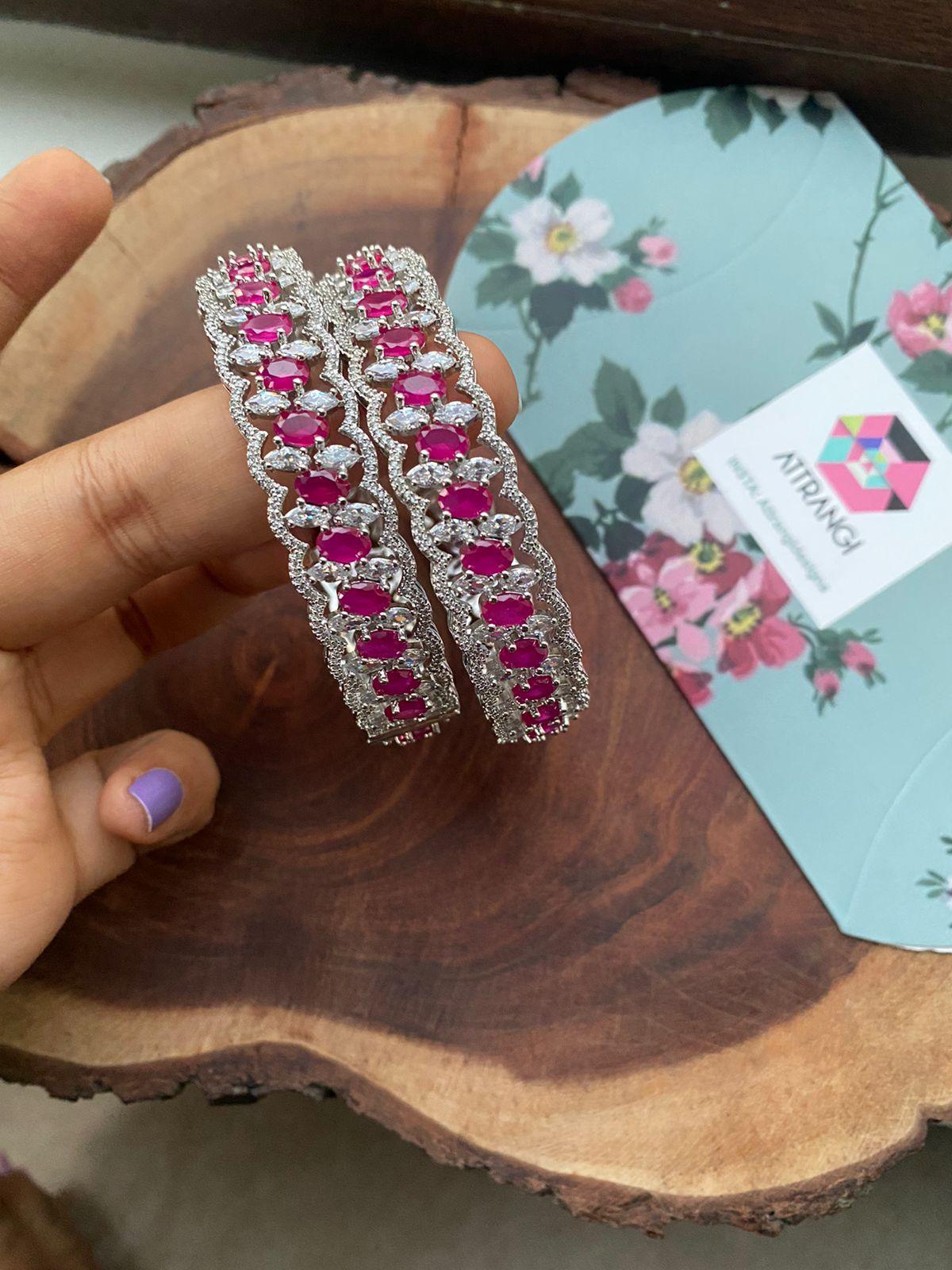 Mishti Diamond Thick Coloured Bangles - Attrangi