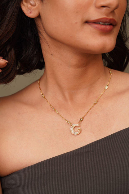 Monogram Pendant With Chain - Attrangi