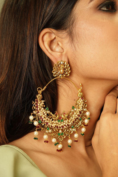 Mortaara Super Big Indian Earrings - Attrangi
