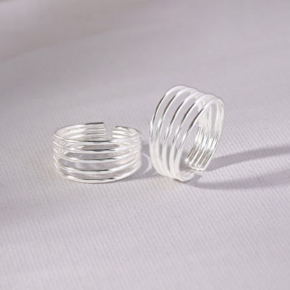 Multi Layered Band Toe Ring