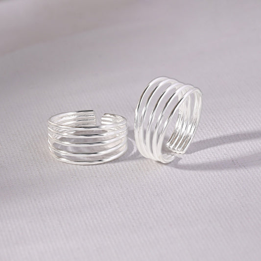 Multi Layered Band Toe Ring