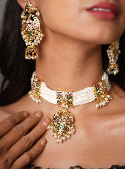 Mubashshara Jadaau choker set | Traditional - Attrangi