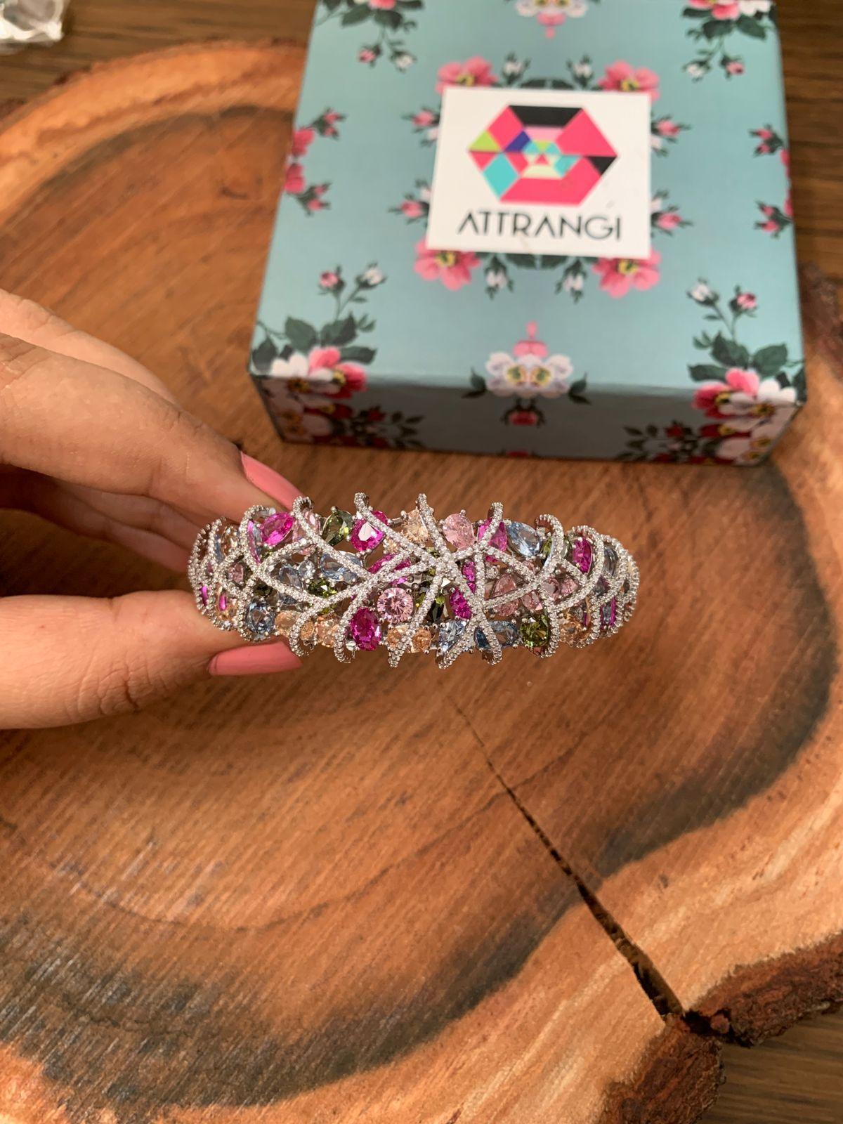Multi Gem Stone Navratna Bracelet - Attrangi