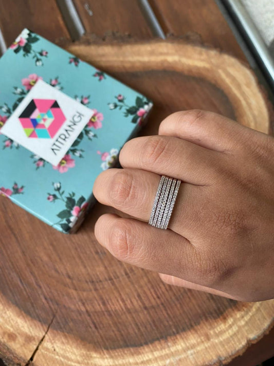 Multi Slim Band Ring - Attrangi