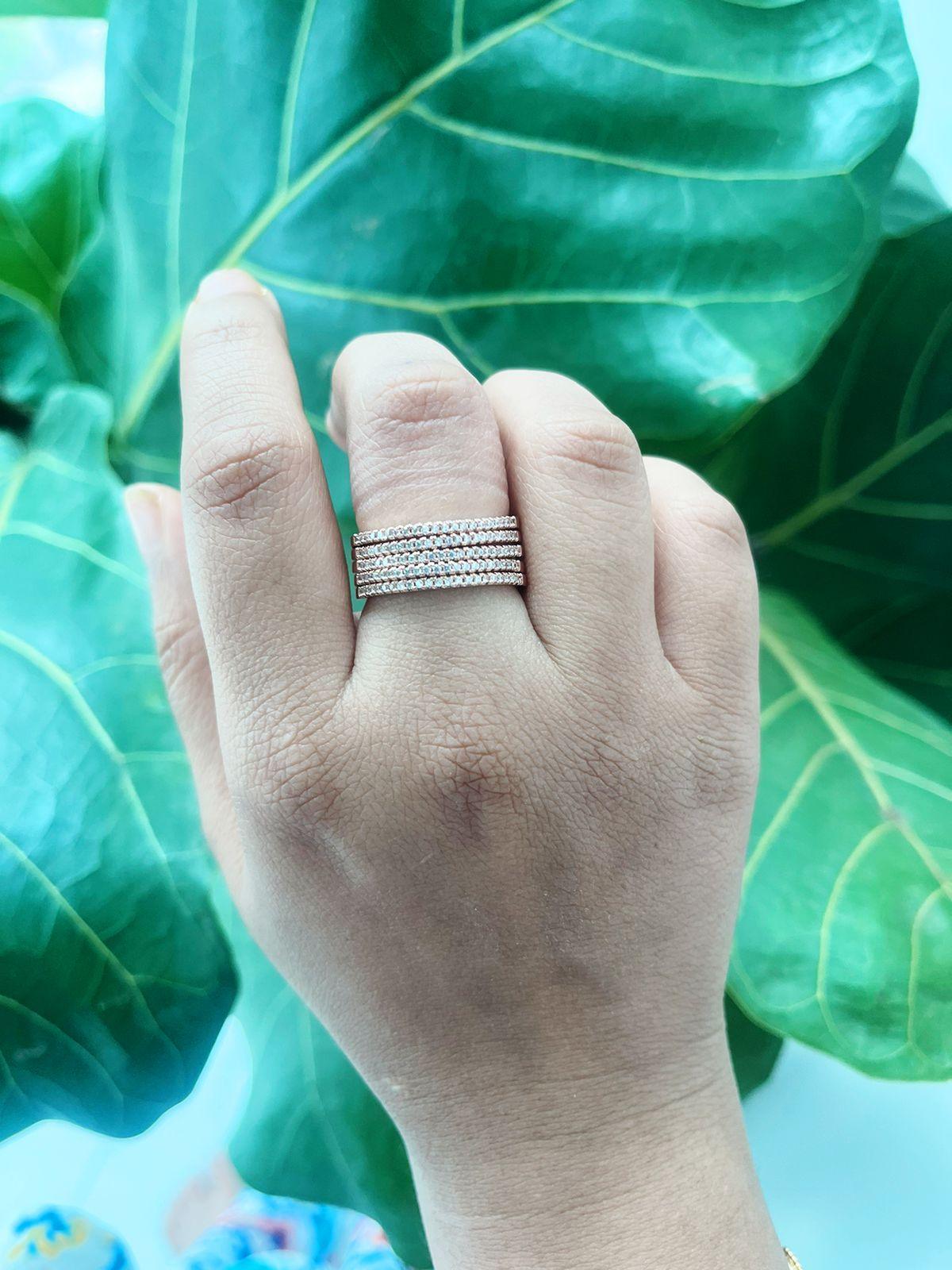 Multi Slim Band Ring - Attrangi