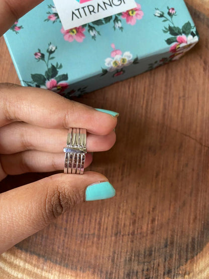 Multi Slim Band Ring - Attrangi