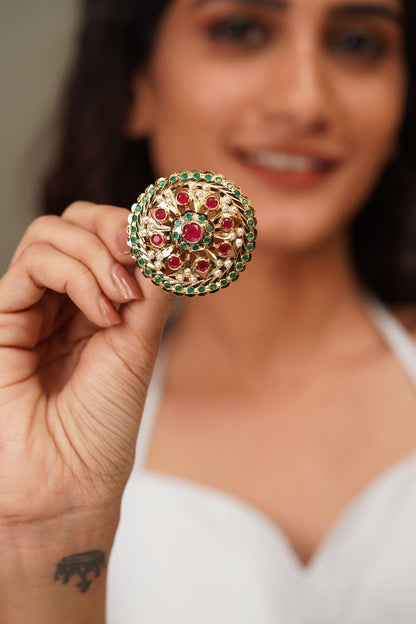 MultiStone Jadaau Round Ring - Attrangi