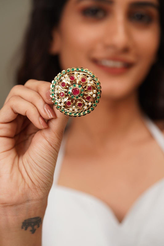 MultiStone Jadaau Round Ring - Attrangi