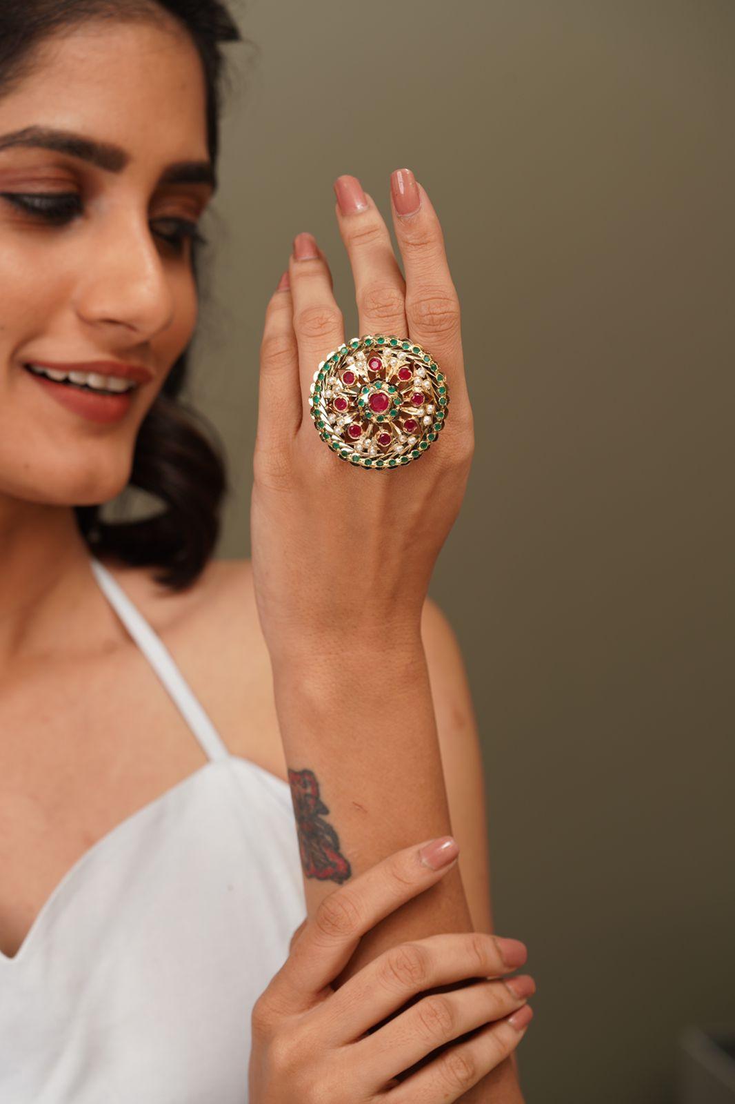 MultiStone Jadaau Round Ring - Attrangi