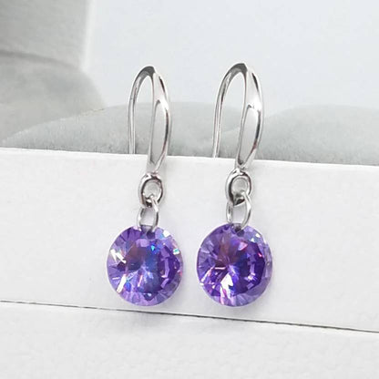 Daily Wear Purple Drop Earrings