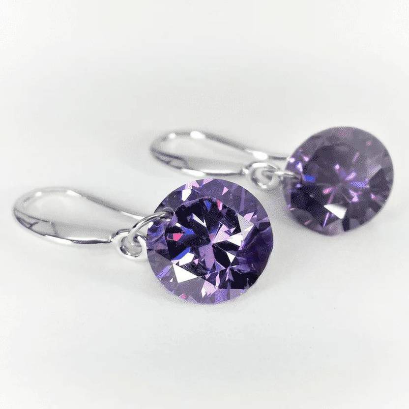 Daily Wear Purple Drop Earrings