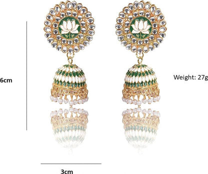 Lotus Pearl Beads Jhumka