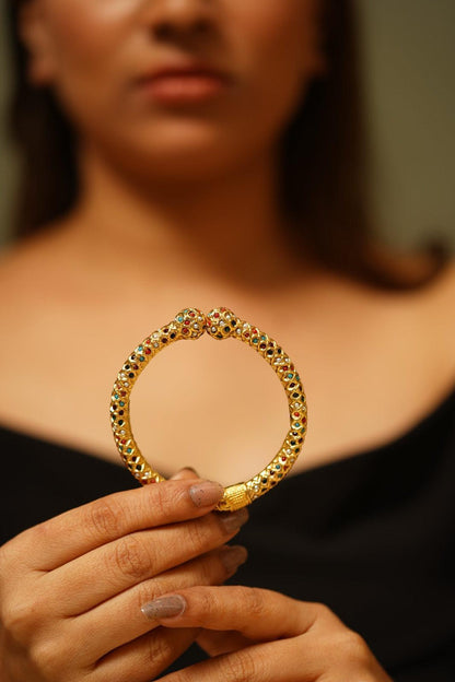 Nakshi Sona Moti Indian Thin Kada / Bangle Set - Attrangi