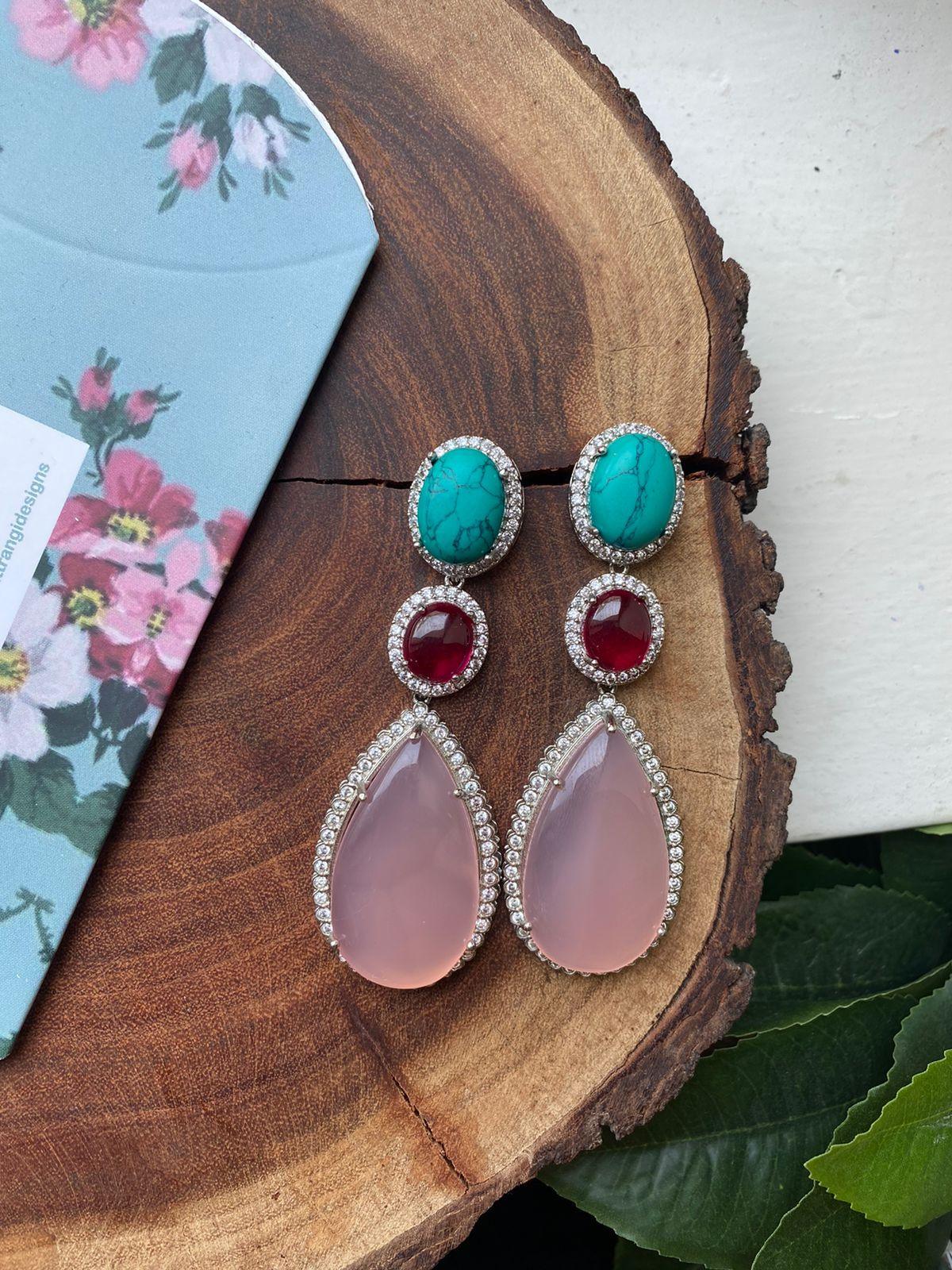 Natalia Diamond Long Earrings | GemZ Collection - Attrangi