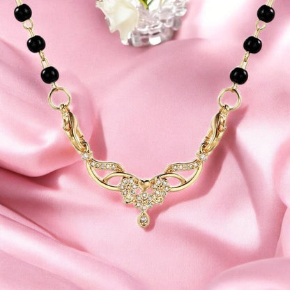 Classy Spiral Black Beads Mangalsutra