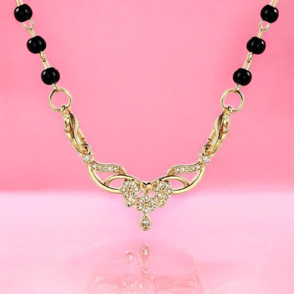 Classy Spiral Black Beads Mangalsutra