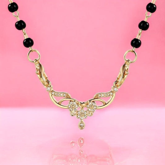 Classy Spiral Black Beads Mangalsutra