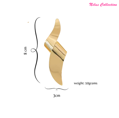 Gold Plated Twisted Hoop Earrings