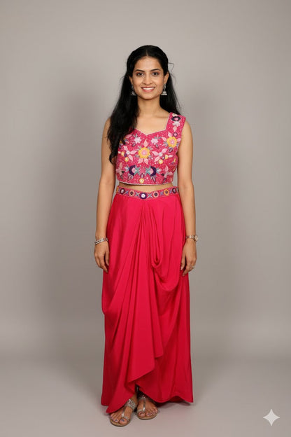 Pink Scheme With A Contemporary Design Kurti For Women & Girls