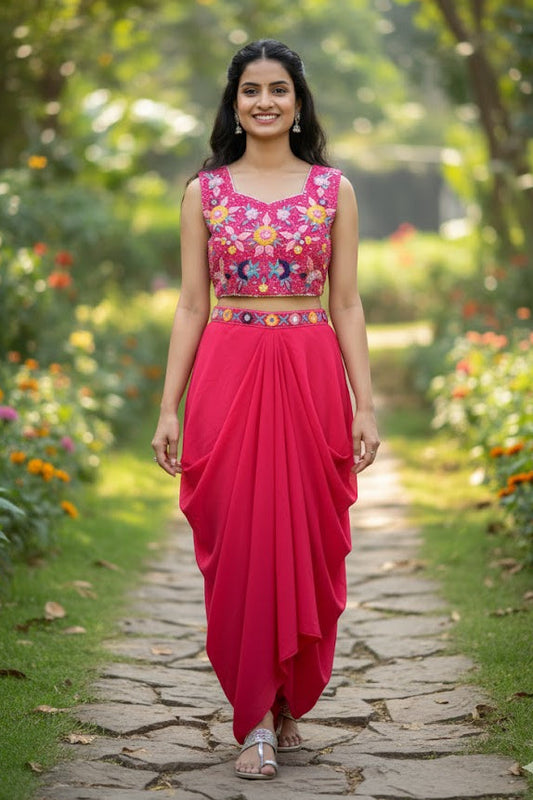 Pink Scheme With A Contemporary Design Kurti For Women & Girls