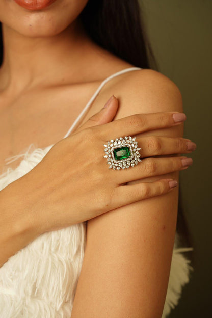 Ola Diamond Cocktail Ring - Attrangi