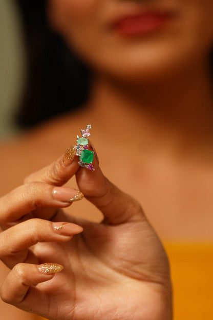 Orla Multi Coloured Screwless Studs - Attrangi