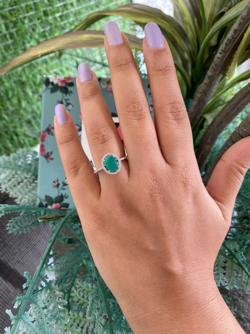 Oval Solitaire Coloured Stone Ring - Attrangi