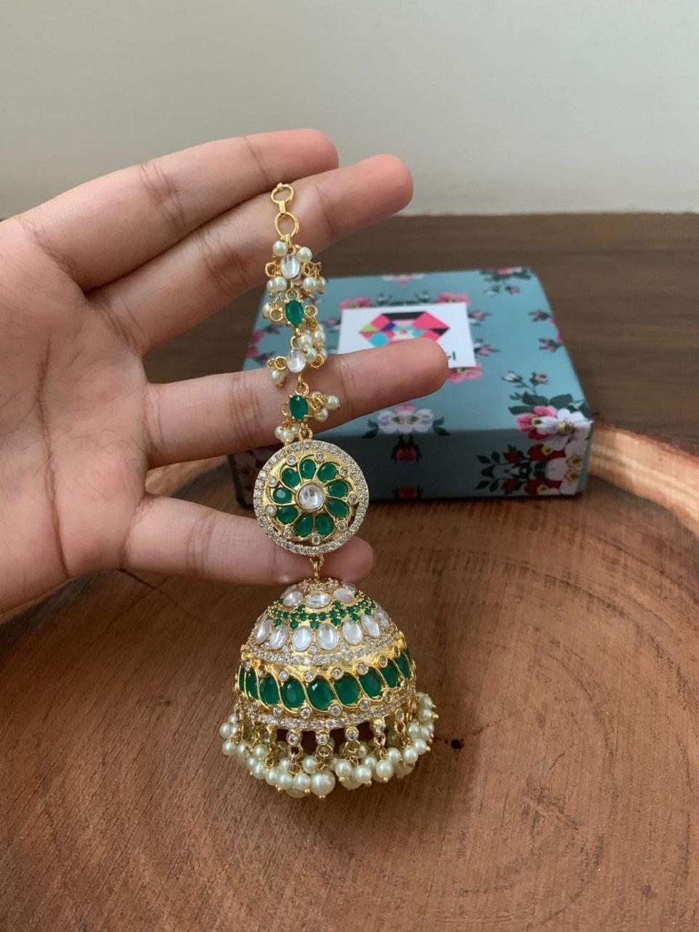 Oversized Jhumka With Kannauti - Attrangi