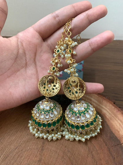 Oversized Jhumka With Kannauti - Attrangi