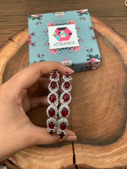 Potta Ruby/ Emerald Bangle Set - Attrangi