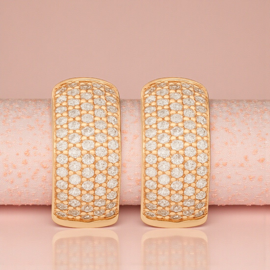 Rose Gold Plated Luxe Sparkle Ear Studs