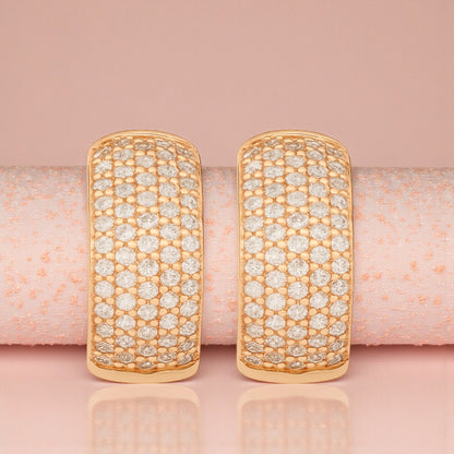 Rose Gold Plated Luxe Sparkle Ear Studs