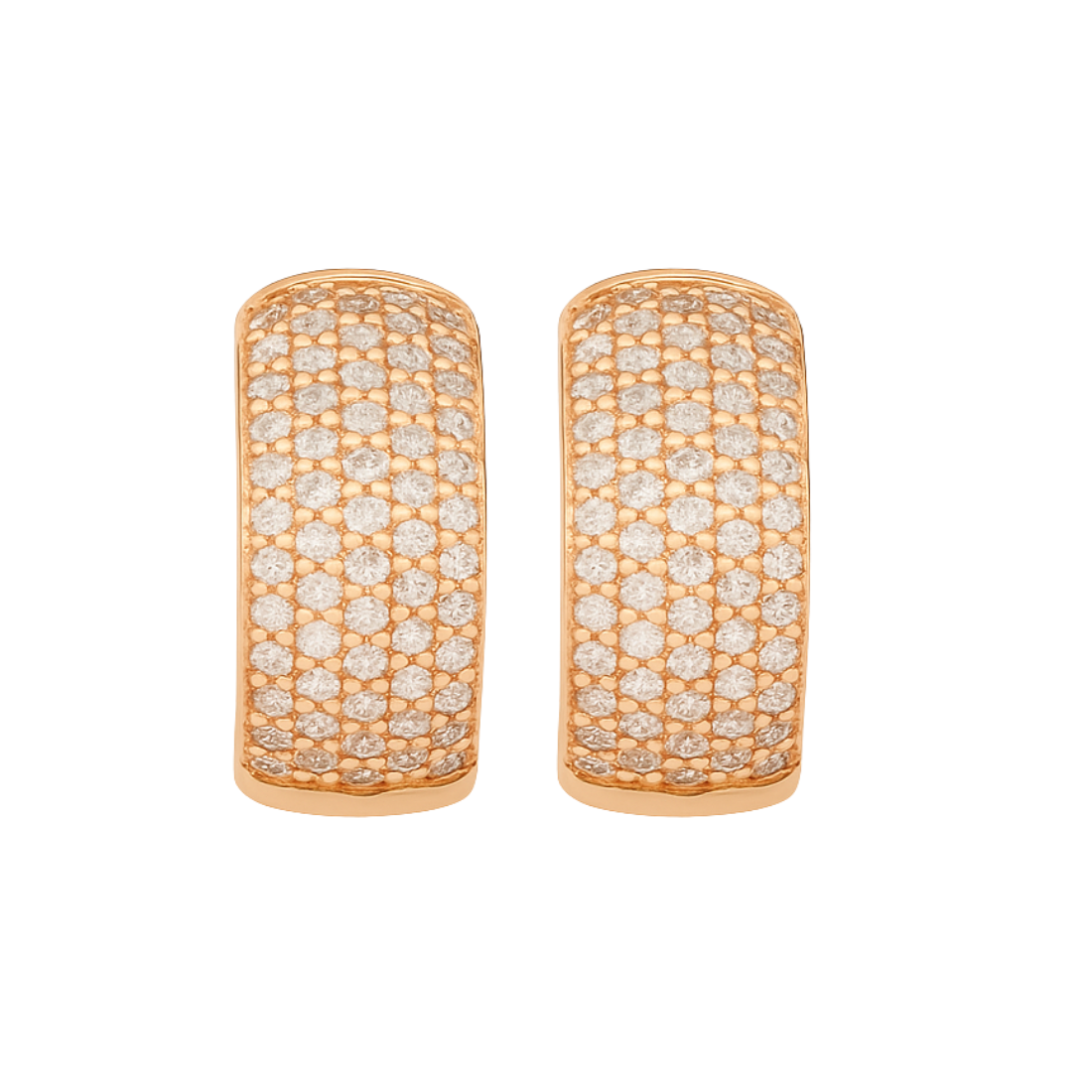 Rose Gold Plated Luxe Sparkle Ear Studs