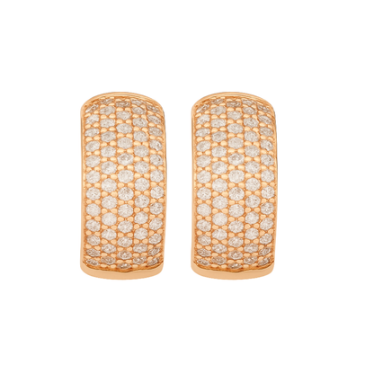 Rose Gold Plated Luxe Sparkle Ear Studs