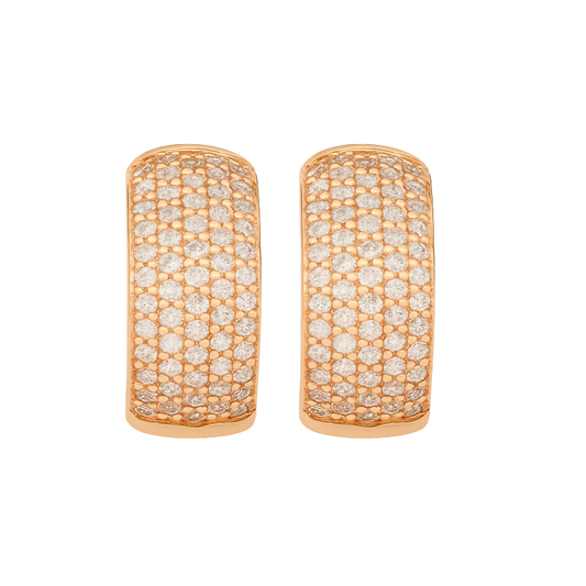 Rose Gold Plated Luxe Sparkle Ear Studs