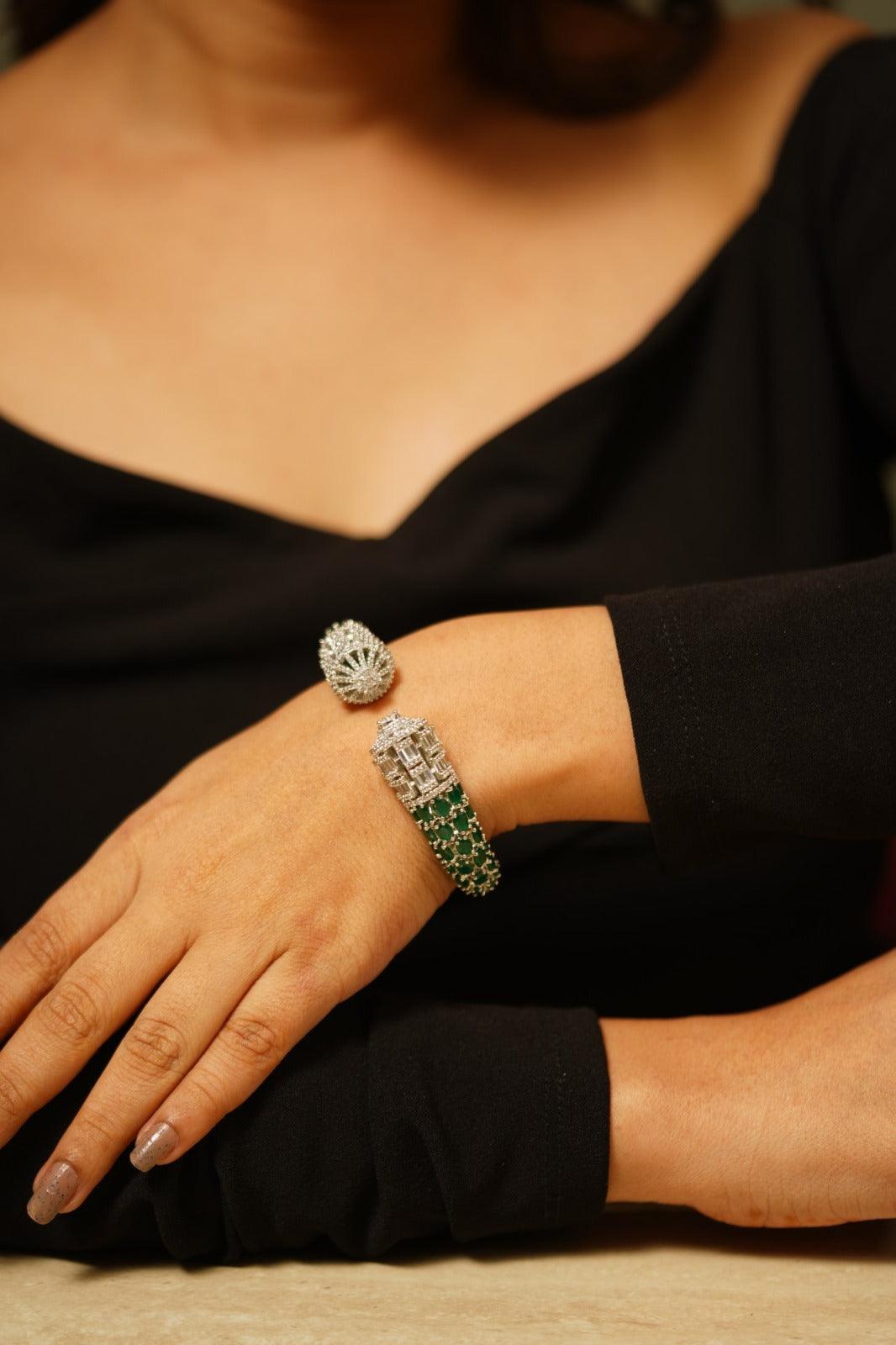 Rachel Diamond Statement Bracelet - Attrangi