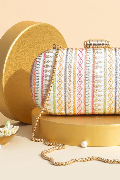 AMYRA - Raha Embroidered Capsule Clutch