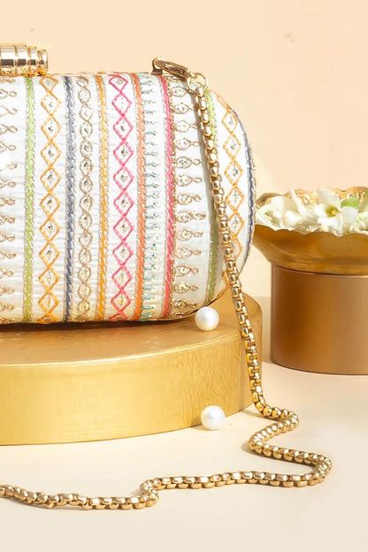 AMYRA - Raha Embroidered Capsule Clutch