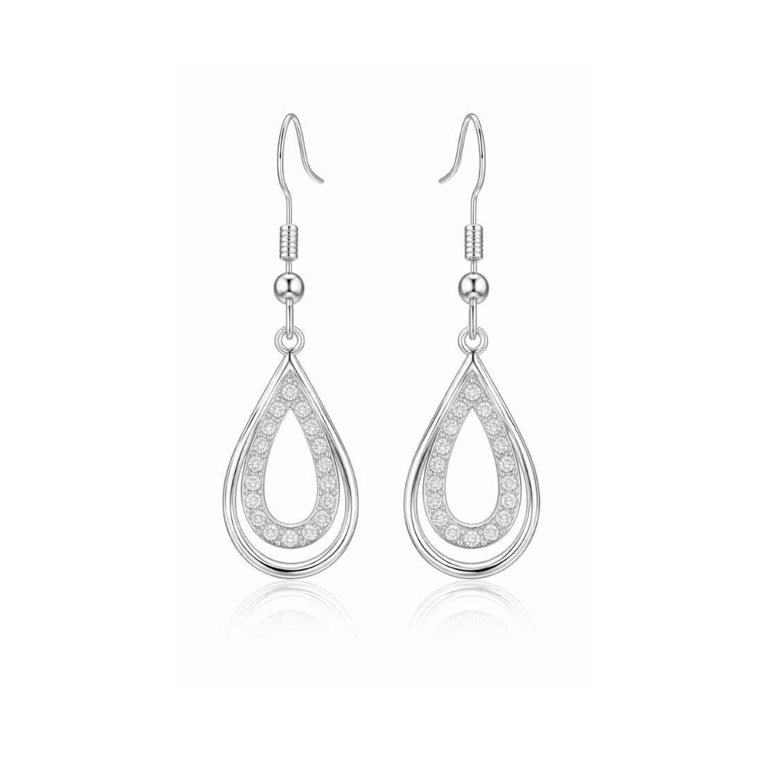 Silver Plated Drop Earrings For Women And Girls