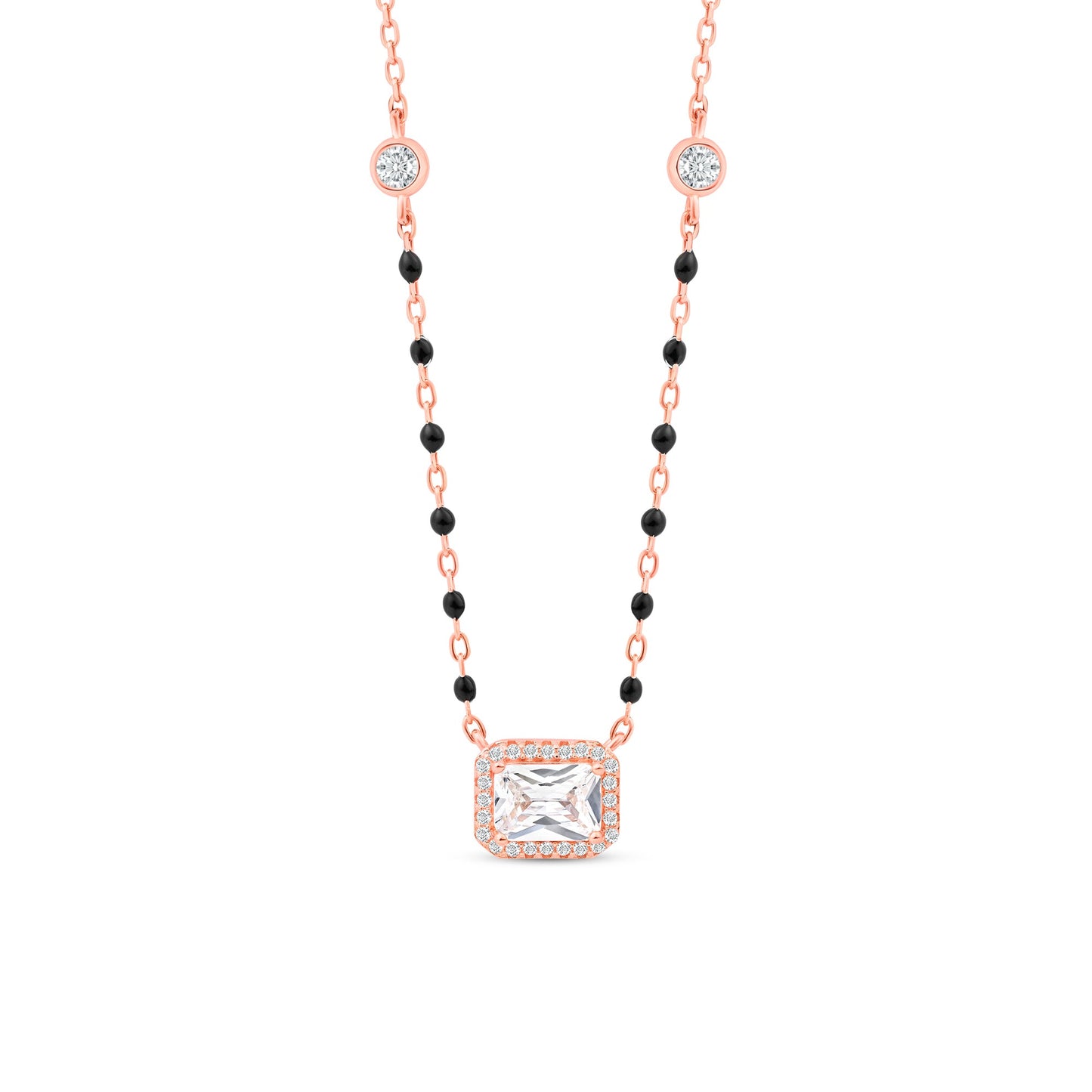 Minimal Square Halo Mangalsutra