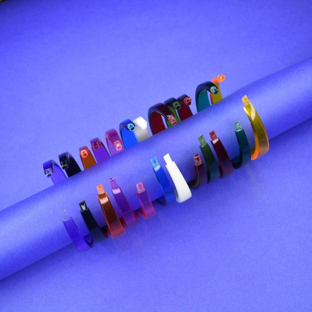 12 colorful bangle bracelets to mix and match with interchangeable pendants