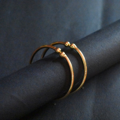 24K Gold Plated Plain Baby Bangles - Safe, Hypoallergenic & Adjustable for Kids